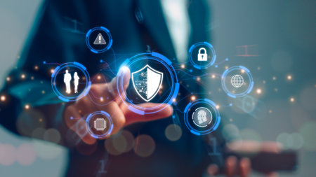Cyber security data protection business technology privacy concept. user privacy security and encryption, secure internet access Future technology, and cyberneticsの写真素材