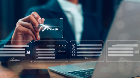 Electronic signature, e-document management Paperless workplace, e-signing, document management man...