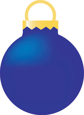 christmas ball blue ornament isolated vector illustation.のイラスト素材