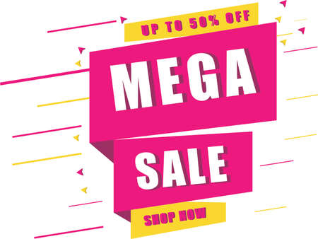 Sales banner template vector.のイラスト素材
