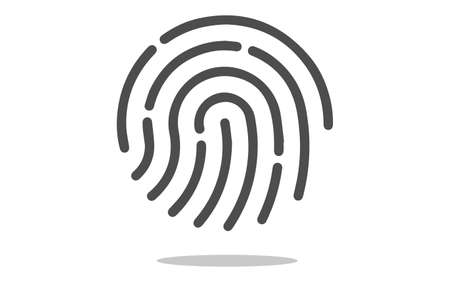 Fingerprint vector icon in white backgroundのイラスト素材