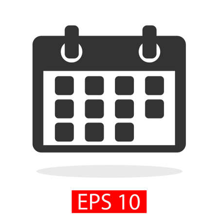 Flat Calendar Icon. Vector illustration. Calendar designのイラスト素材