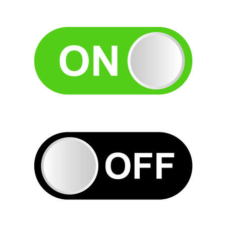 On and off icon. Switch button vector illustration