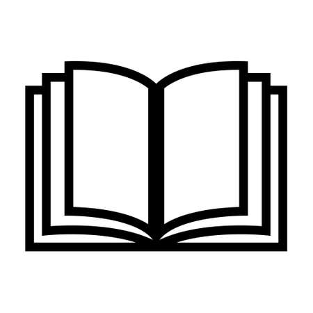 Book icon vector illustration. Flat design isolated on white backgroundのイラスト素材