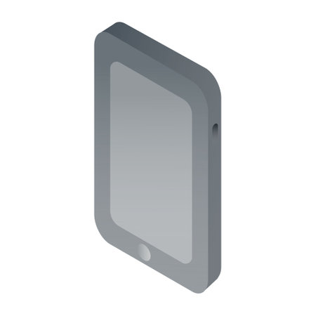 Isometric modern smartphone icon isolated on white backgroundのイラスト素材