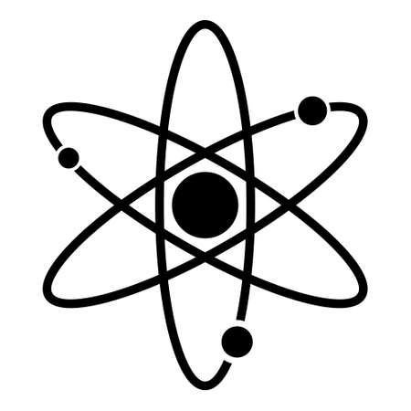 Atom icon. Chemistry symbol in vectorのイラスト素材
