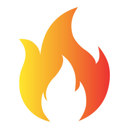 Fire flame icon, vector illustration isolatedのイラスト素材