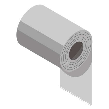 Paper towel napkin, toilet paper isometric vector icon illustrationのイラスト素材