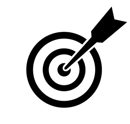 Target flat icon. Dartboard icon. Target symbol for marketing and businessのイラスト素材