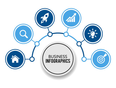 Business data visualization. Process chart. Infographic element template design. Abstract element with steps diagram. Creative business conceptのイラスト素材