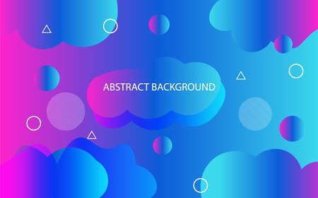 Abstract colorful background. Liquid color geometric composition. Fluid style textureのイラスト素材