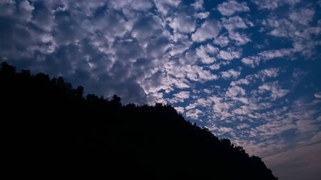 sunset over the mountainsの写真素材
