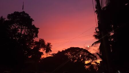 Sunset in the cityの写真素材