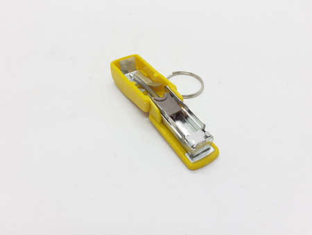 multiple colorful unique key chain on white isolation background