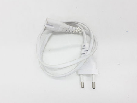 cable and electronic plugs on white isolation background