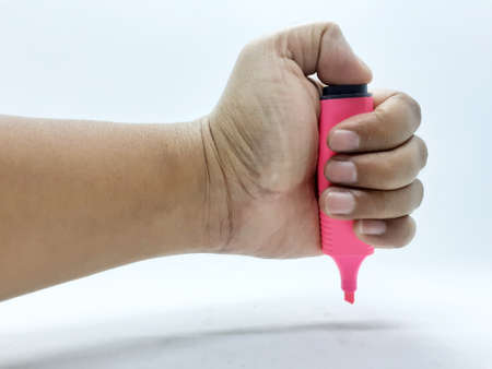 colorful pen on white isolation background