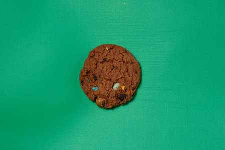 Cookies, Chocolate chip cookie isolated on white backgroundの写真素材