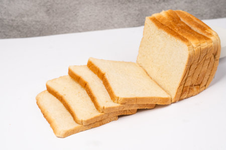 sliced bread isolated on white background with clipping path.