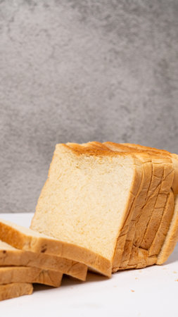 sliced bread isolated on white background with clipping path.