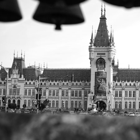 View of the Parliament building in Budapest circa August 2017.の写真素材