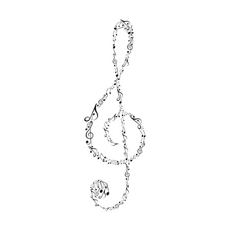 Vector Illustration of an Abstract Music Designのイラスト素材