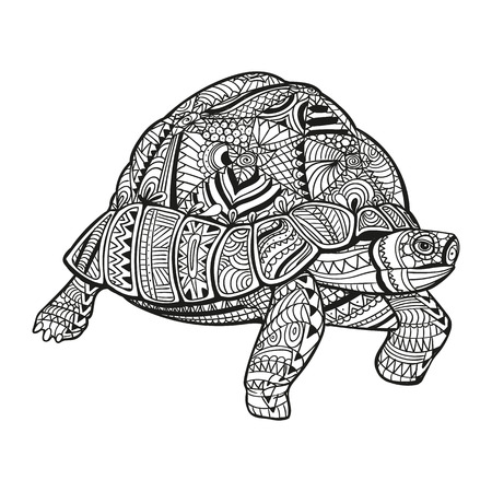 Illustration of an Abstract Ornamental Turtleのイラスト素材