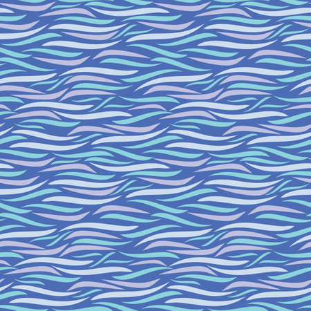 Colorful Pastel Waves Scattered on Fresh Water seamless pattern print backgroundのイラスト素材