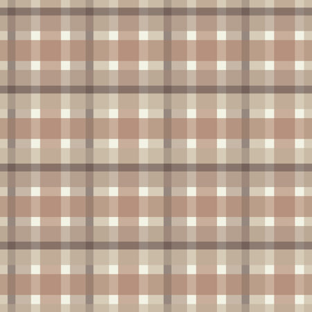 Masculine Plaid Design in Mocha Coffee and Milk Chocolate and Dark Mousse on an Ivory Vanilla background creating a seamless pattern print backgroundのイラスト素材