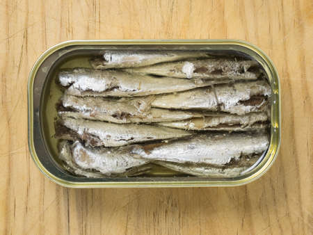 canned sardines. A sea food and preserved in a canの写真素材