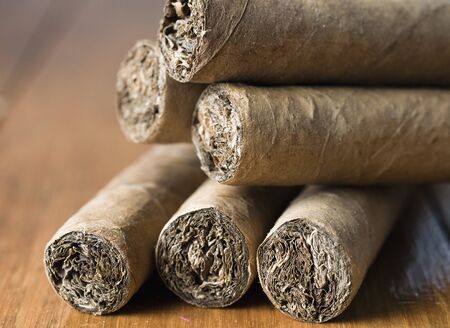 Cuban cigars closeupの写真素材
