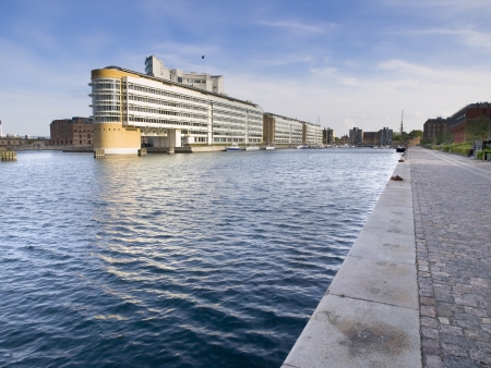Buildings and sea in Copenhagen  A beautiful place in Denmarkの写真素材