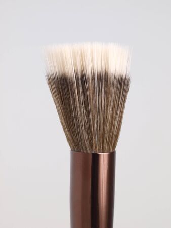Stippling brush for make-up  isolated on grey