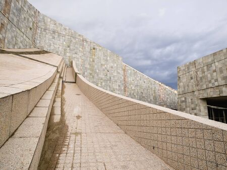 SANTIAGO DE COMPOSTTELA, SPAIN - NOVEMBER 13  City of Culture building on november 13, 2011 in Santiago de Compostela, La Coruna  City of Culture is a building designed by Peter Eisenmanのeditorial素材