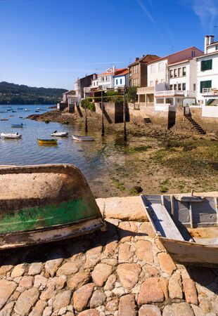Wooden boats in a fishing village  This village is called の写真素材