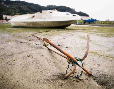  detail of a rusty anchorの写真素材