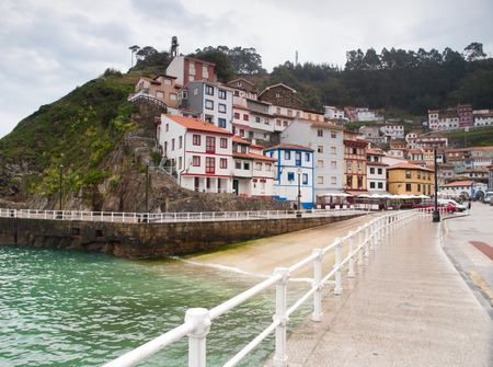 Village of Cudillero in Asturias, Galicia, Spain.の写真素材