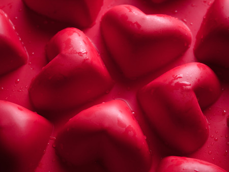 Hearts background in a studio shot. The photo shows several hearts.