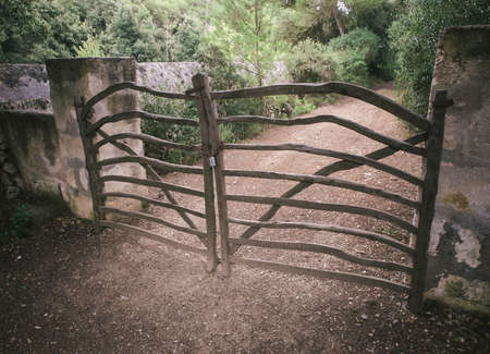 Acebuche barrier. A typical door of Menorca island.