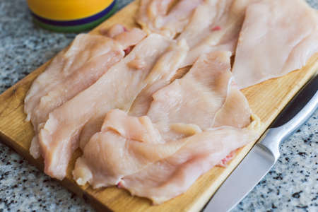 Chicken raw filets ready to cook at homeの写真素材