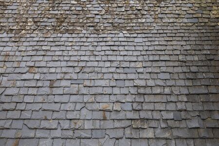 Texture of a stone slate roof Withの写真素材