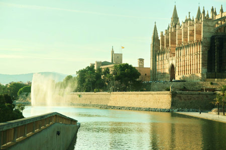 Cathedral of Santa Maria in Palma de Mallorcaの写真素材