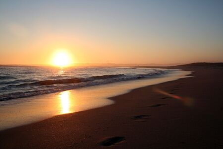 sun in beachの写真素材