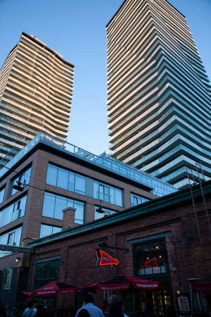 Vertical shot of Distillery Town, Torontoのeditorial素材