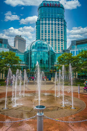 Fallsview casino and hotel building at Niagara Falls, Canadaのeditorial素材