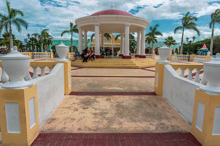 Gazebo at la Estrella on Cayo Santa Maria, Cubaのeditorial素材