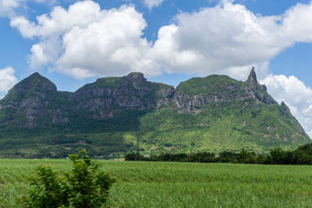 Pieter Both mountain, mountain range, Mauritiusの写真素材