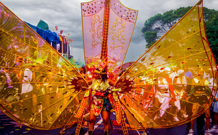 Caribanna performers with their colourful costumes during the Caribbean festival in Torontoのeditorial素材