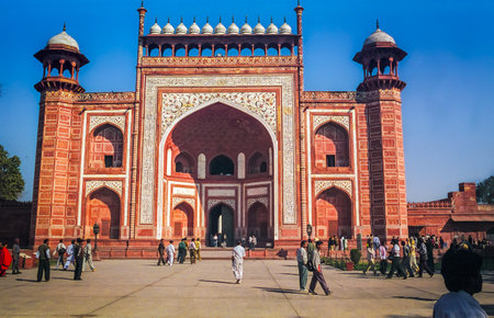 The Great Gate of Taj Mahal Mausoleumのeditorial素材