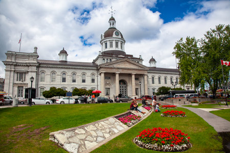 City Hall of Kingston, Ontario, Canada on an overcast dayのeditorial素材