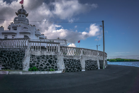 Hindu temple by the river on the east coast of the island of Mauritiusのeditorial素材
